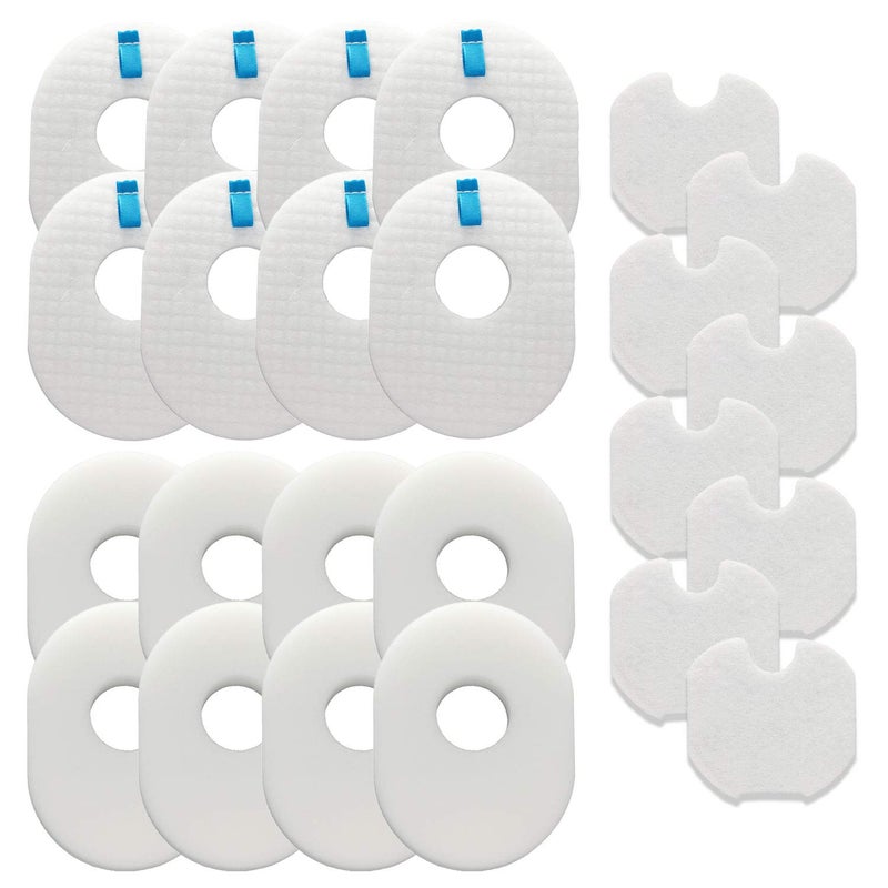 Lemige Vacuum Filters Replacement Set for Shark Rocket HV300, CS100, CS110, HV301, HV302, HV303, HV305, HV308, HV310, UV450, 8 Foam Filters + 8 Felt Filters + 8 Post-Filters, Compare to Part # XFFV300 - Image 1